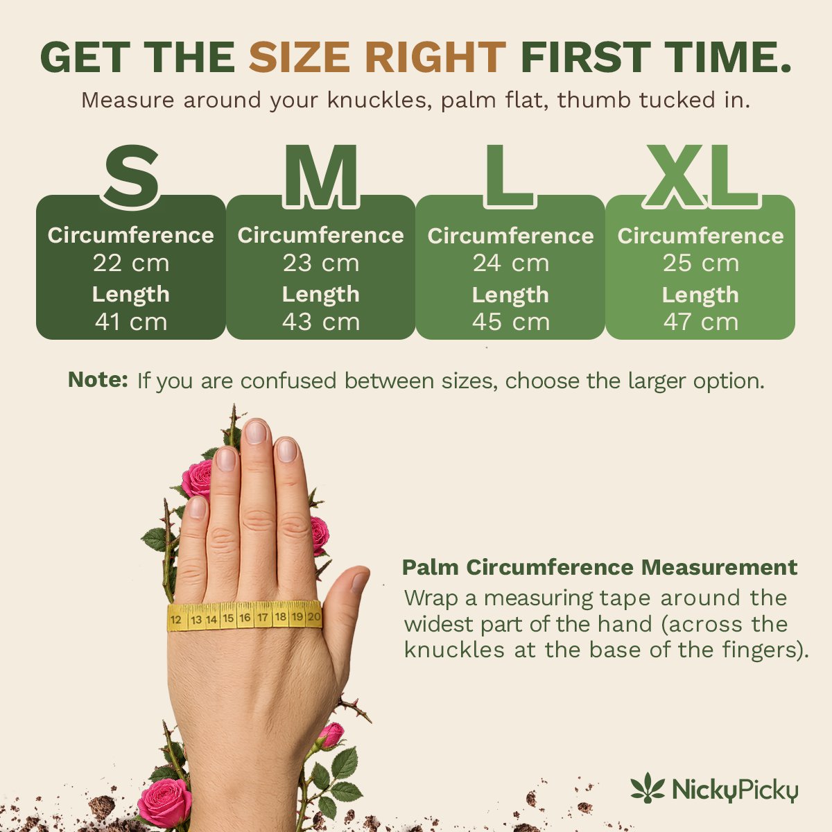 Product Size Chart